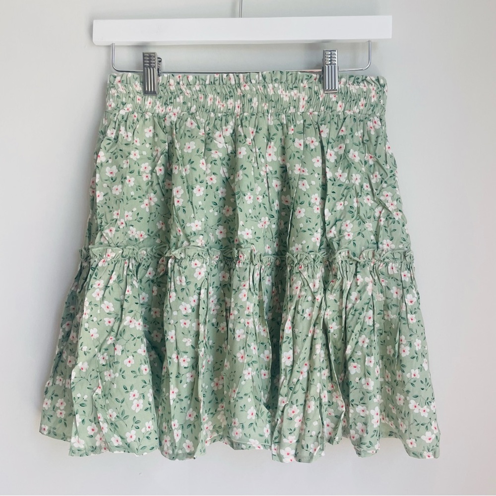 Petal & Pup Green Floral Skirt